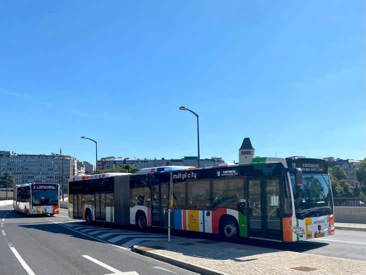 Burorent Bus assurant la liaison entre la Gare Centrale et la Ville-Haute de Luxembourg